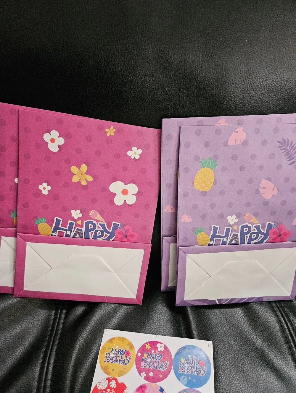 Hawaiian 24 Pc Birthday Favor Bags With Stickers.